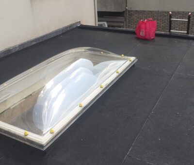 plat achterdak + Skylux bolkoepel